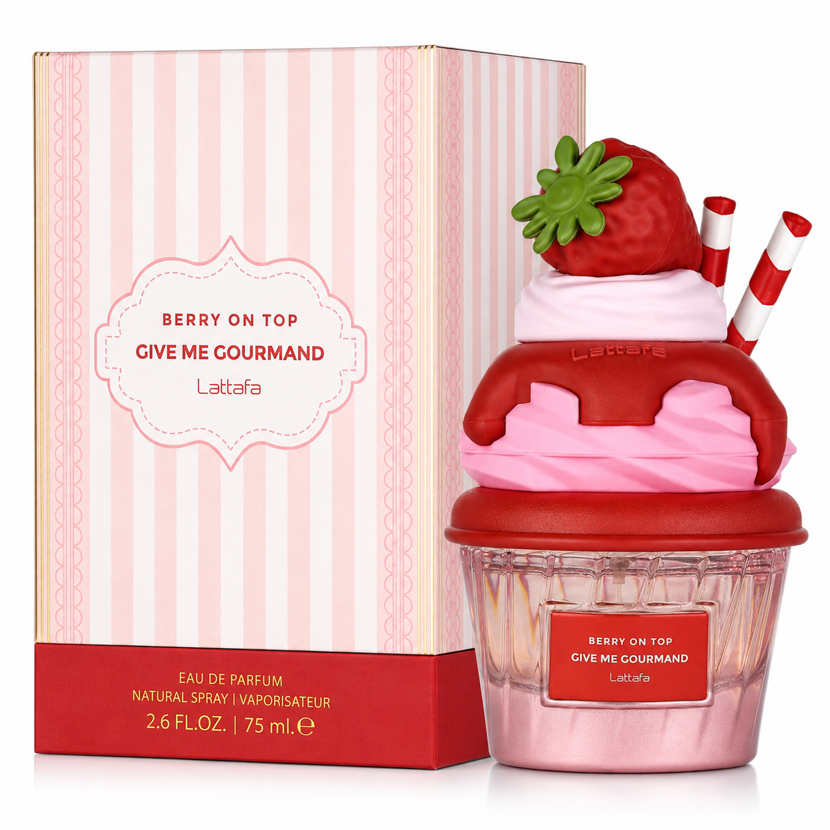 Lattafa Berry On Top for Unisex Eau de Parfum Spray – 2.6 Ounce / 75 ml