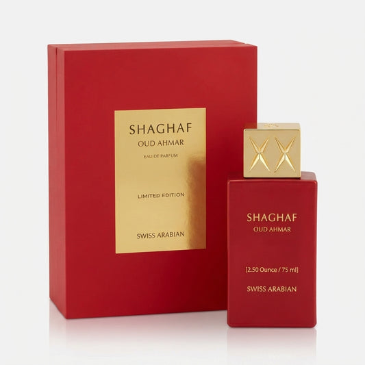Swiss Arabian Shaghaf Oud Ahmar Eau de Parfum Spray for Unisex – 2.50 Ounce / 75 ml