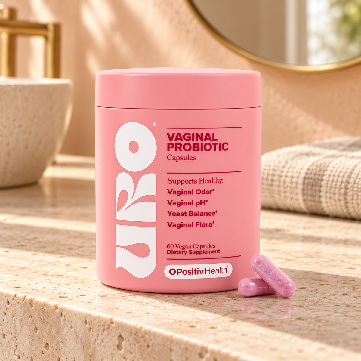 Pack of 4: URO Vaginal Probiotics for Women with 5 Billion CFU & XOS Prebiotics – Pack of 4, 4-Month Supply