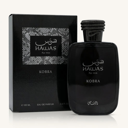 Rasasi Hawas Kobra Eau de Parfum Spray for Men – 3.4 Ounce / 100 ml