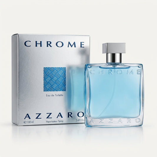 Azzaro Chrome Eau de Toilette Spray for Men – 3.4 Fluid Ounces